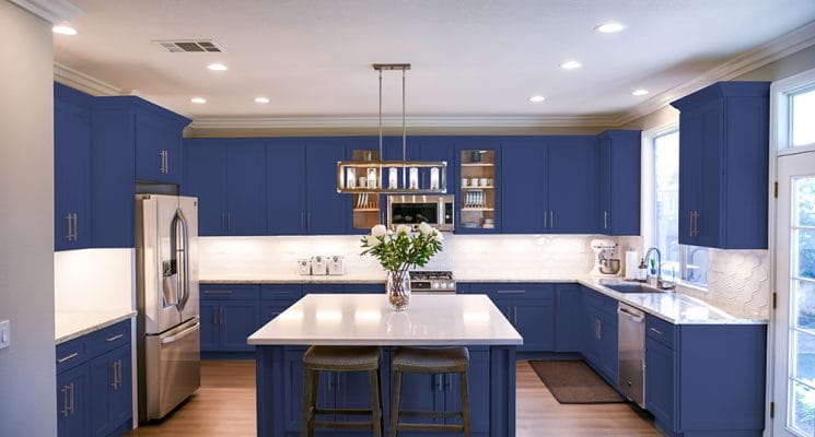 Kitchen With Cabinet Refinishing