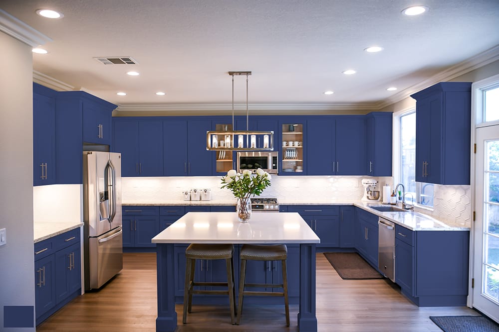 Kitchen With Cabinet Refinishing