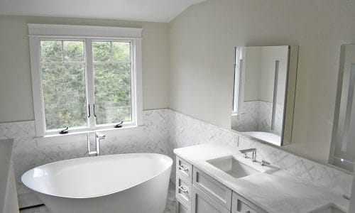 master bathroom and bathroom cabinets