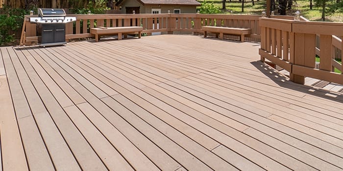 large stained deck 