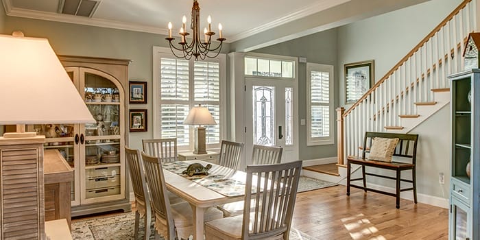 interior painted dining room