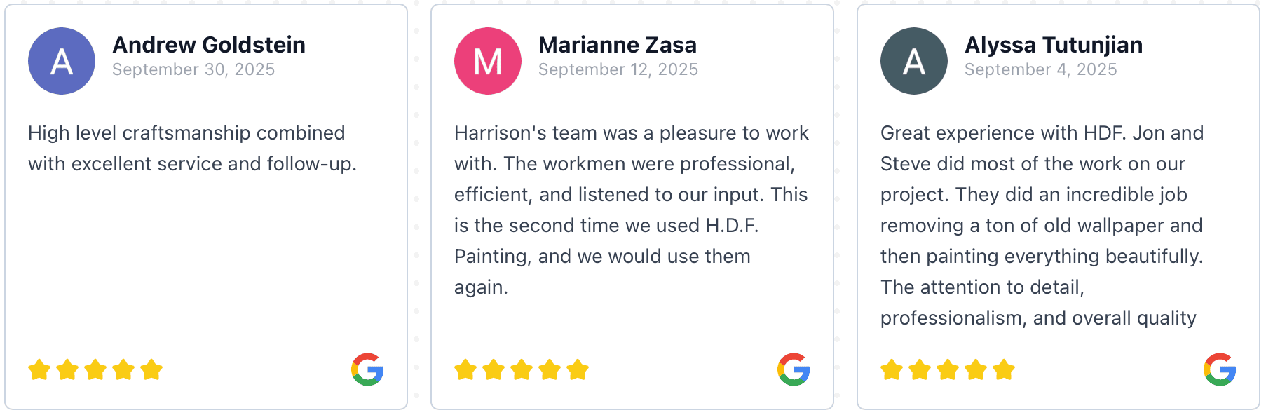 client reviews